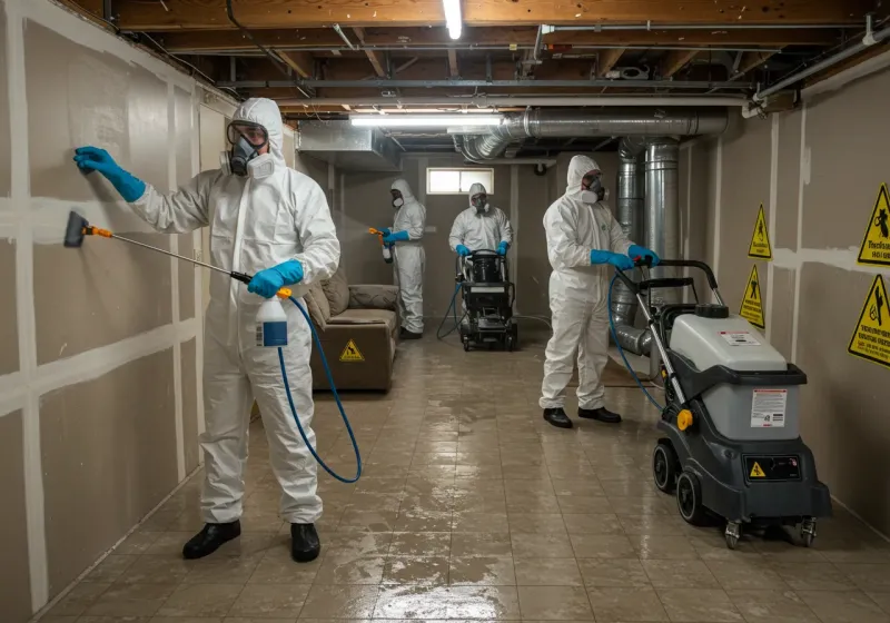 Basement Moisture Removal and Structural Drying process in Libby, MT